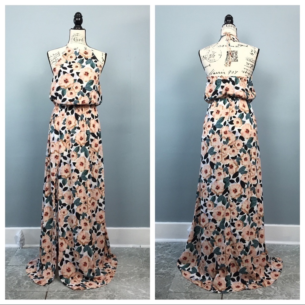 SHOW Me Your Mumu Heather Halter Floral Ma…